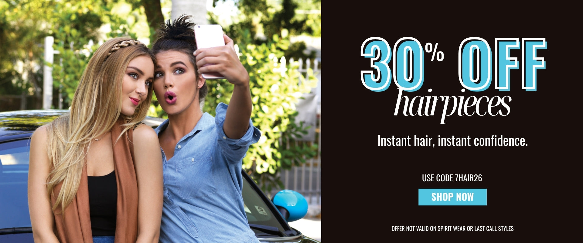 30% OFF Hairpieces with code 7HAIR26