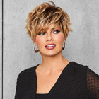 Full Fringe Pixie Wig in color SS14/88 Rooted Golden Wheat