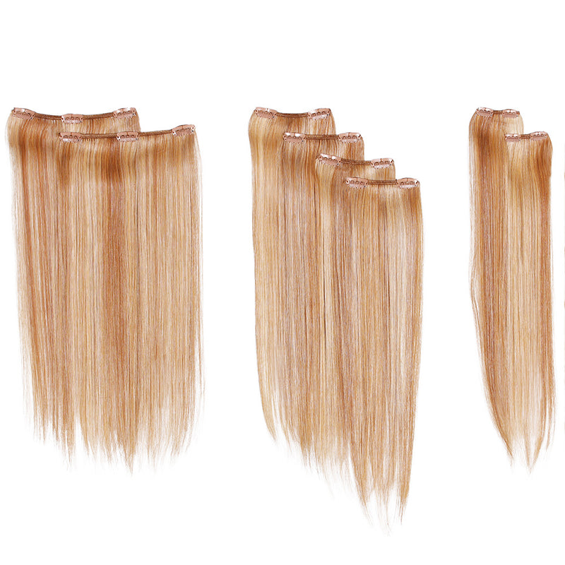 16 INCH 8-PC STRAIGHT CLIP IN EXTENSION KIT