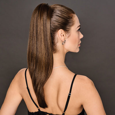 21IN STRAIGHT CLAW CLIP PONY IN COLOR R10 CHESTNUT