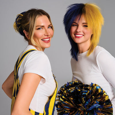 SPIRIT WEAR SPIKY SPIRIT WIG - ORANGE 151 & GRAY 425