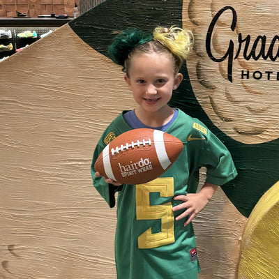 SPIRIT WEAR 2PC HAIR WRAP - RED 187 & TEAL 319