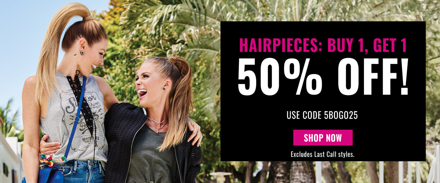 BOGO 50% OFF Hairpieces with code 5BOGO25!