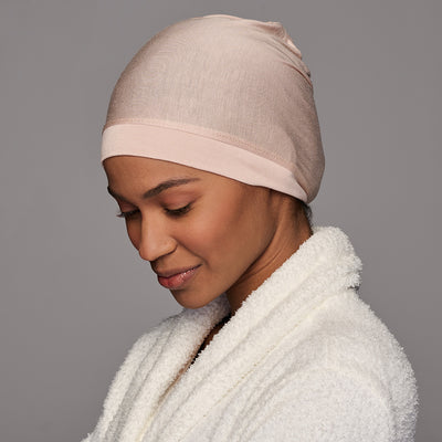 HUW Sleep Cap shown in color Tan