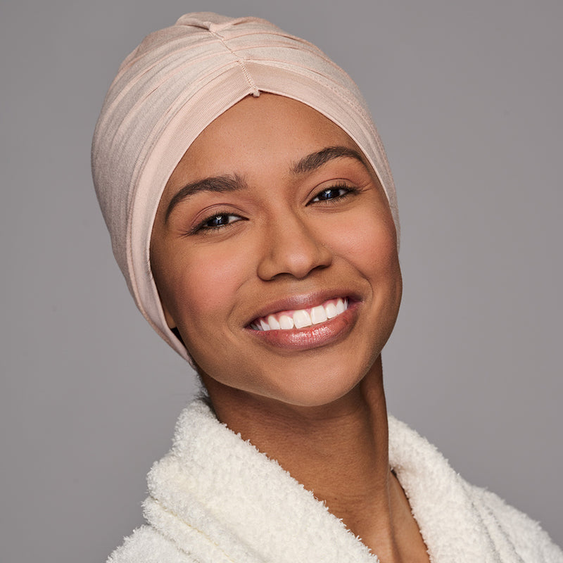 HUW Sleep Cap shown in color Tan