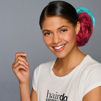 SPIRIT WEAR 2PC HAIR WRAP IN COLOR TEAL 325 & RED 1797
