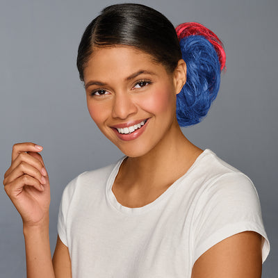 SPIRIT WEAR 2PC HAIR WRAP IN COLOR BLUE 287 & RED 186