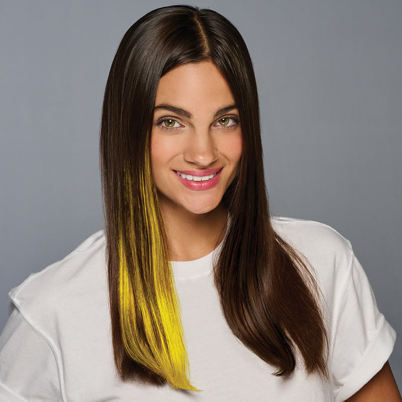 SPIRIT WEAR CLIP-IN COLOR HAIR EXTENSION IN COLOR YELLOW 107