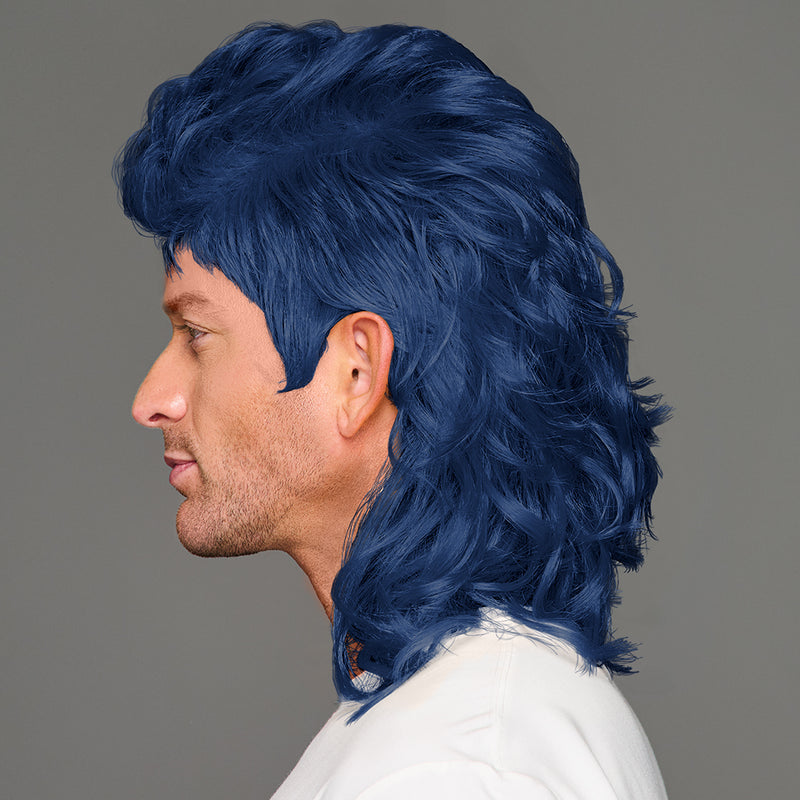 SPIRIT WEAR MVP MULLET WIG IN COLOR BLUE 2767