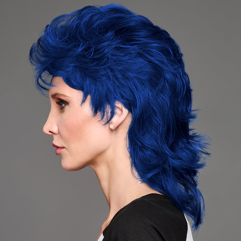 SPIRIT WEAR MVP MULLET WIG IN COLOR BLUE 281