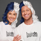 SPIRIT WEAR MVP MULLET WIG IN COLOR BLUE 282 & WHITE