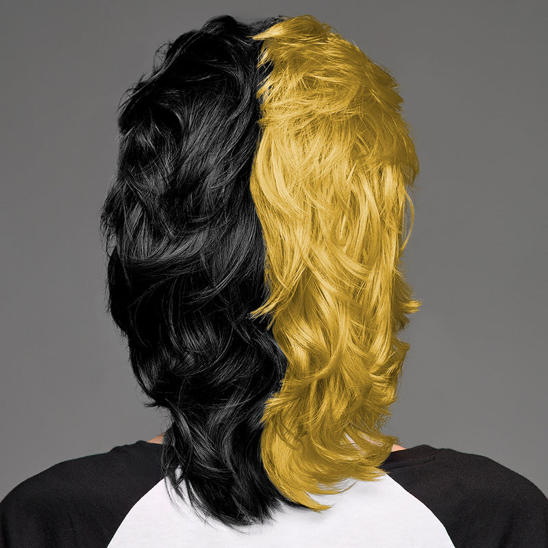 SPIRIT WEAR MVP MULLET WIG IN COLOR GOLD 10121 & BLACK