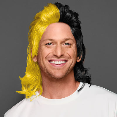 SPIRIT WEAR MVP MULLET WIG IN COLOR GOLD 116 & BLACK
