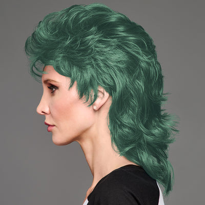 SPIRIT WEAR MVP MULLET WIG IN COLOR GREEN 3435