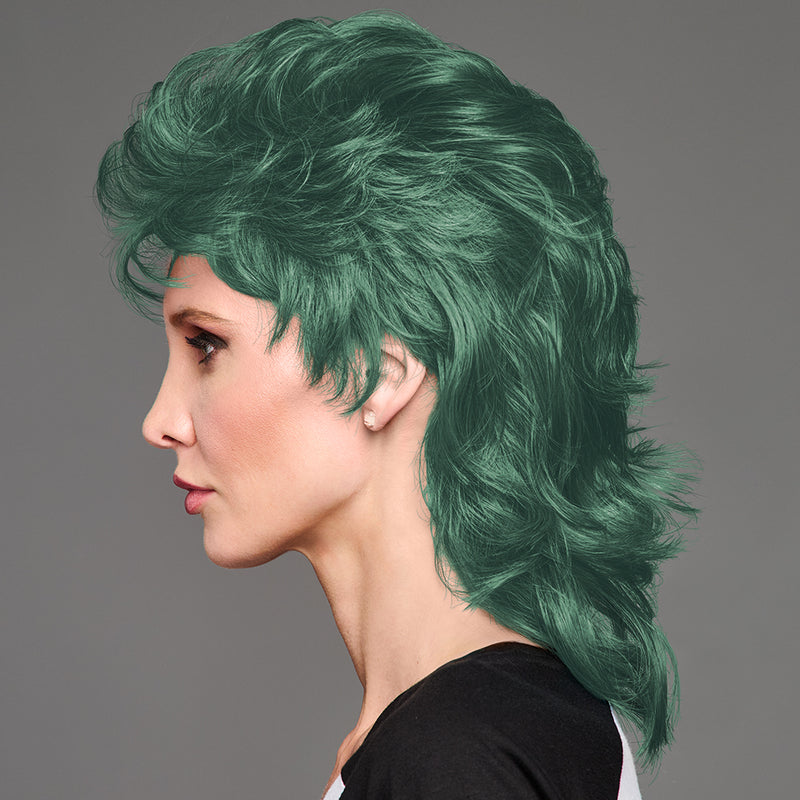 SPIRIT WEAR MVP MULLET WIG IN COLOR GREEN 3435