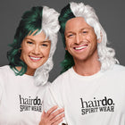 SPIRIT WEAR MVP MULLET WIG IN COLOR GREEN 567 & WHITE