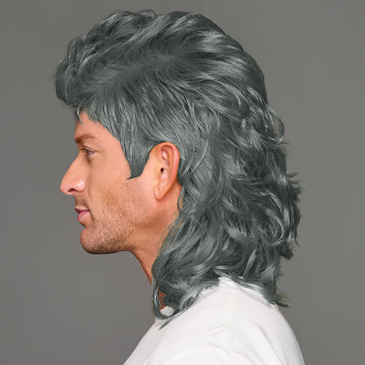 SPIRIT WEAR MVP MULLET WIG IN COLOR GRAY 424
