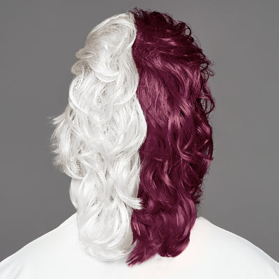 SPIRIT WEAR MVP MULLET WIG IN COLOR MAROON 505 & WHITE