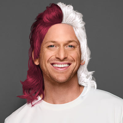 SPIRIT WEAR MVP MULLET WIG IN COLOR MAROON 7421 & WHITE