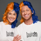 SPIRIT WEAR MVP MULLET WIG IN COLOR ORANGE 158 & BLUE 281