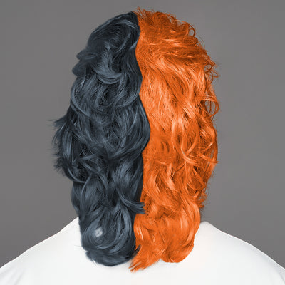 SPIRIT WEAR MVP MULLET WIG IN COLOR ORANGE 159 & GRAY 432