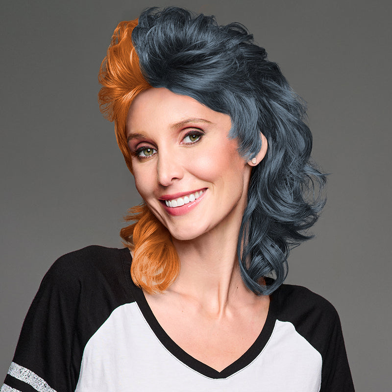 SPIRIT WEAR MVP MULLET WIG IN COLOR ORANGE 159 & GRAY 432