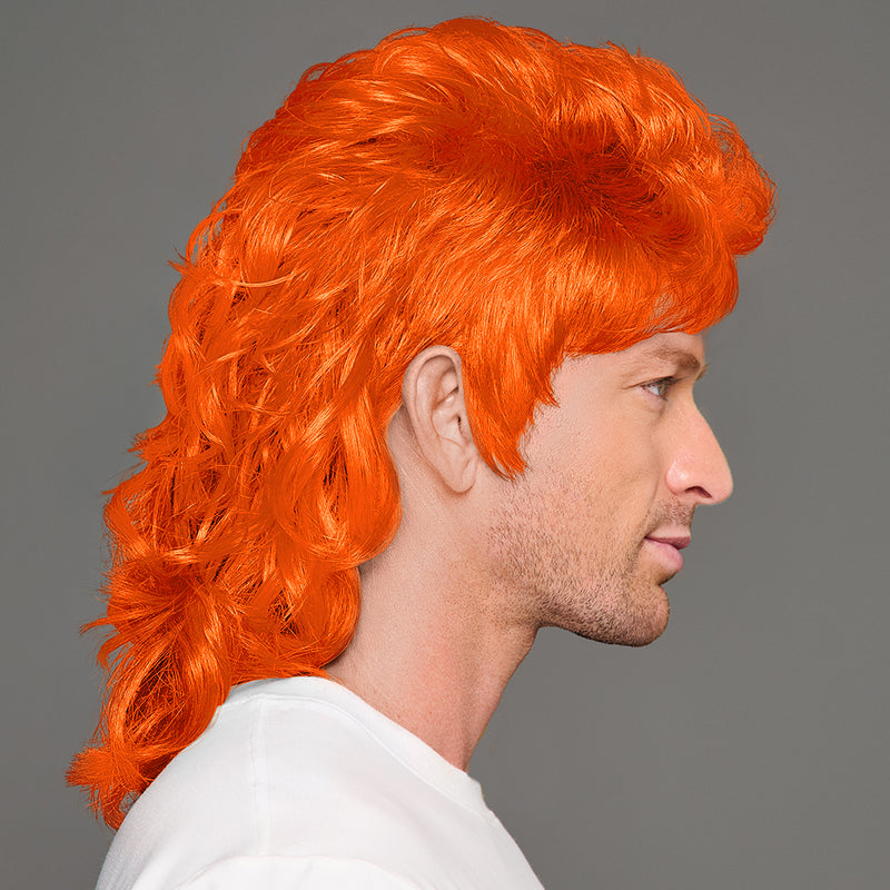 SPIRIT WEAR MVP MULLET WIG IN COLOR ORANGE 166