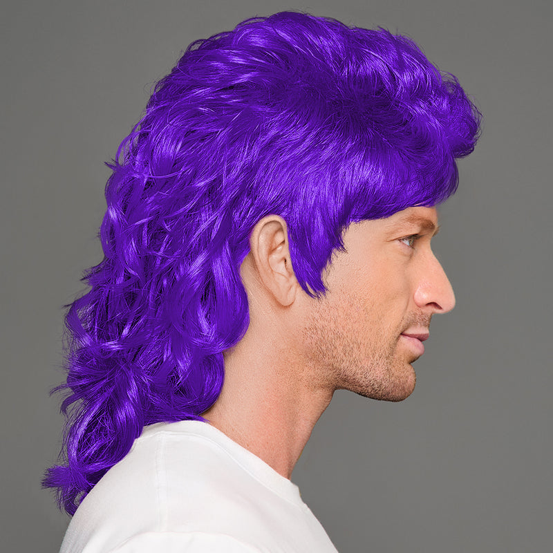 SPIRIT WEAR MVP MULLET WIG IN COLOR PURPLE 2685