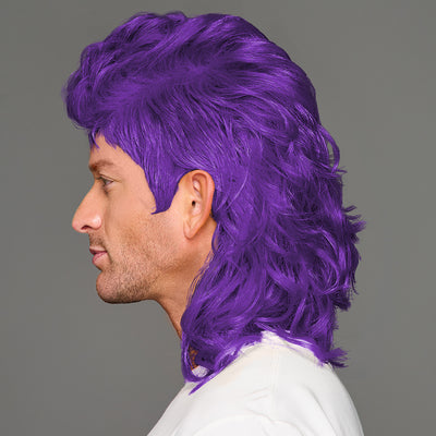SPIRIT WEAR MVP MULLET WIG IN COLOR PURPLE 268