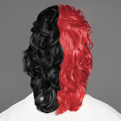 SPIRIT WEAR MVP MULLET WIG IN COLOR RED 1797 & BLACK 6C