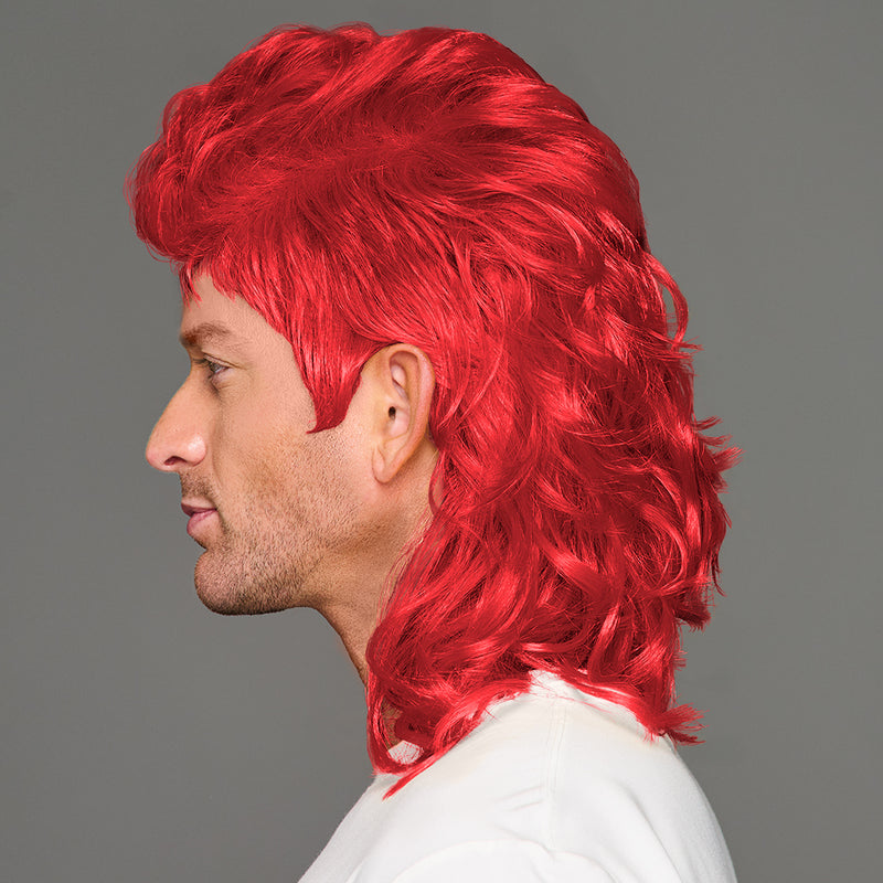 SPIRIT WEAR MVP MULLET WIG IN COLOR RED 185