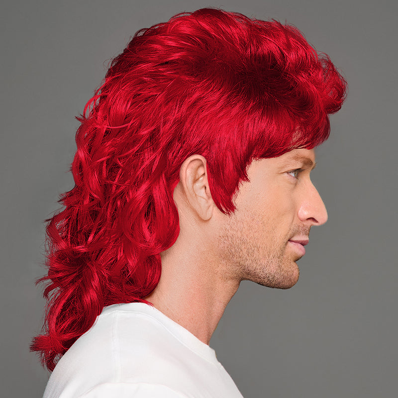 SPIRIT WEAR MVP MULLET WIG IN COLOR RED 186
