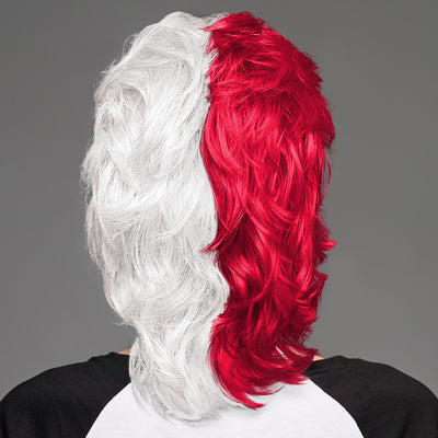 SPIRIT WEAR MVP MULLET WIG IN COLOR RED 186 & WHITE