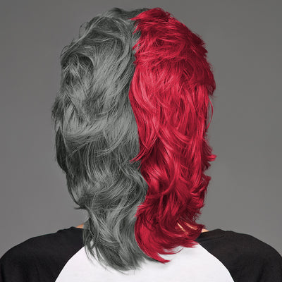 SPIRIT WEAR MVP MULLET WIG IN COLOR RED 7427 & GRAY 424