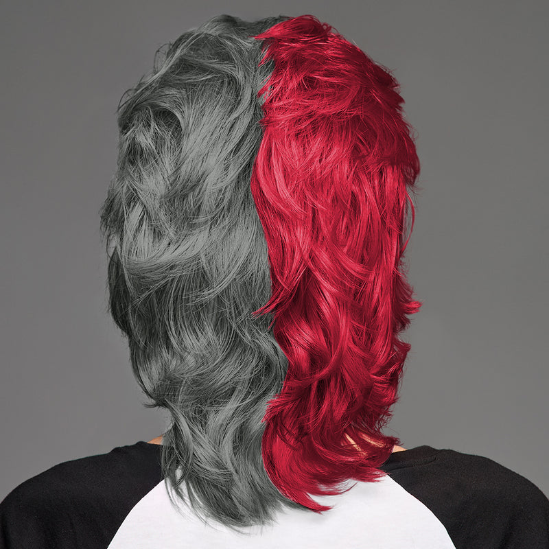 SPIRIT WEAR MVP MULLET WIG IN COLOR RED 7427 & GRAY 424
