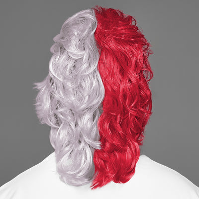 SPIRIT WEAR MVP MULLET WIG IN COLOR RED 201 & CREAM 663