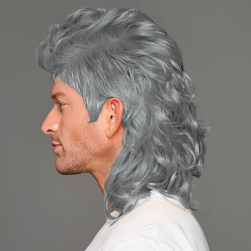 SPIRIT WEAR MVP MULLET WIG IN COLOR SILVER 422