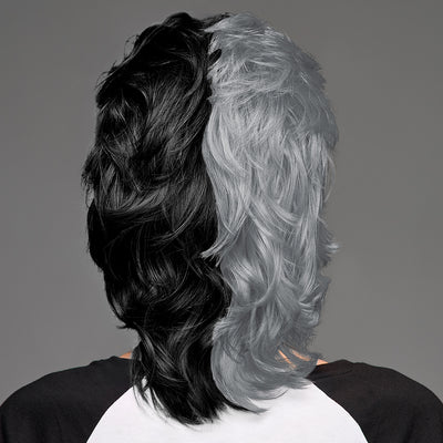 SPIRIT WEAR MVP MULLET WIG IN COLOR SILVER 877 & BLACK