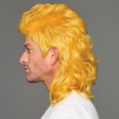 SPIRIT WEAR MVP MULLET WIG IN COLOR YELLOW 130
