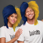 SPIRIT WEAR SPIKY SPIRIT WIG IN COLOR BLUE 281 & GOLD 123