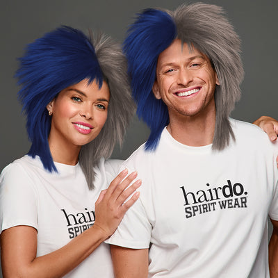 SPIRIT WEAR SPIKY SPIRIT WIG IN COLOR BLUE 282 & GRAY 409