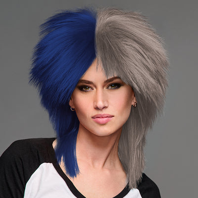 SPIRIT WEAR SPIKY SPIRIT WIG IN COLOR BLUE 282 & GRAY 409