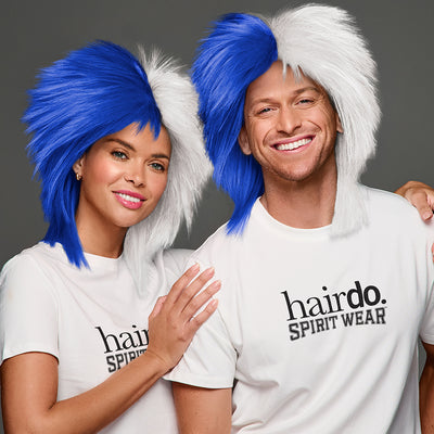 SPIRIT WEAR SPIKY SPIRIT WIG IN COLOR BLUE 286 & WHITE