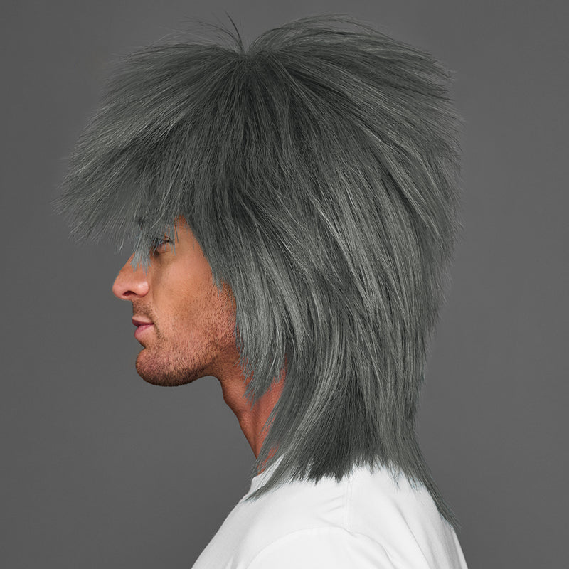 SPIRIT WEAR SPIKY SPIRIT WIG IN COLOR GRAY 424