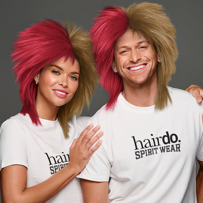 SPIRIT WEAR MVP MULLET WIG IN COLOR MAROON 202 & GOLD 874