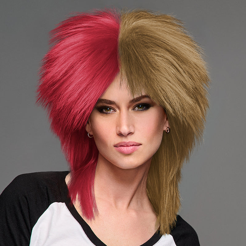 SPIRIT WEAR MVP MULLET WIG IN COLOR MAROON 202 & GOLD 874