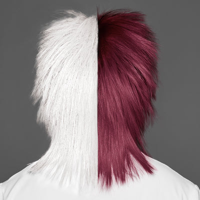 SPIRIT WEAR MVP MULLET WIG IN COLOR MAROON 505 & WHITE