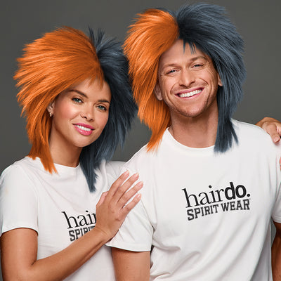 SPIRIT WEAR SPIKY SPIRIT WIG IN COLOR ORANGE 159 & GRAY 432
