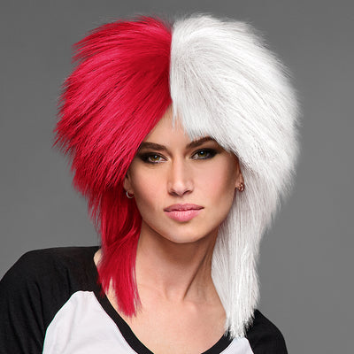 SPIRIT WEAR SPIKY SPIRIT WIG IN COLOR RED 187 & WHITE
