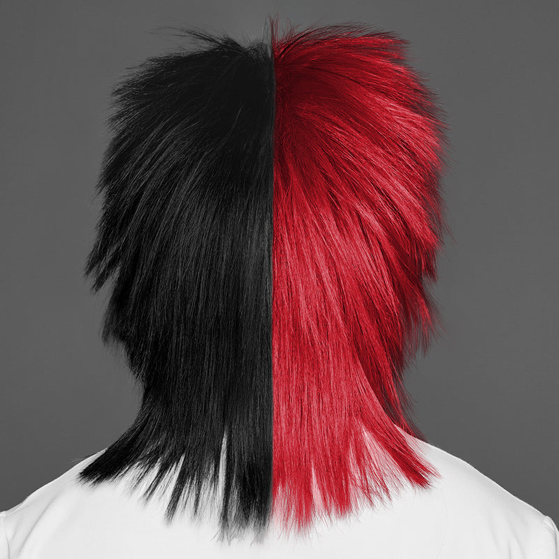 SPIRIT WEAR SPIKY SPIRIT WIG IN COLOR RED 200 & BLACK